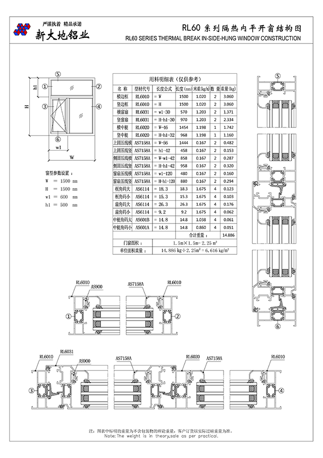 RL60 series of heat to open the doors and windows